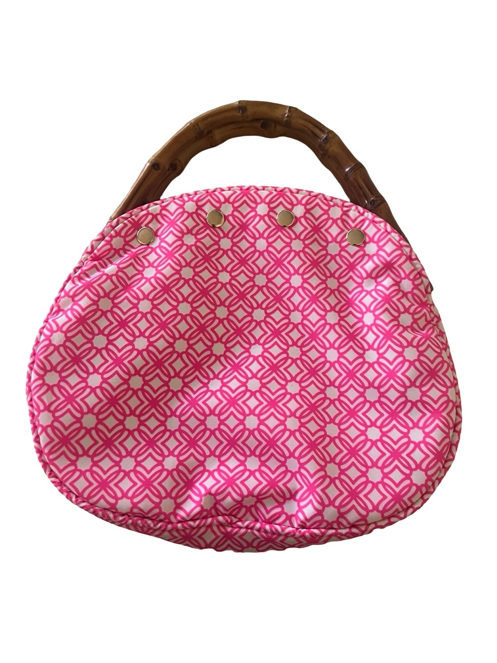 Lilly Pulitzer Pink Breakers Bamboo Bermuda Bag